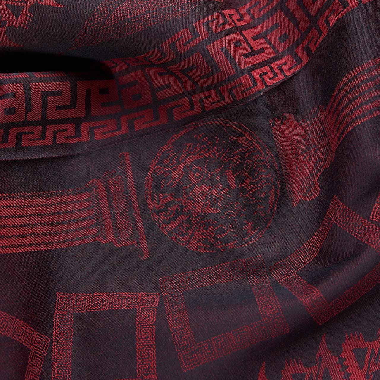 aries aries tailored column jacquard trouser (red)