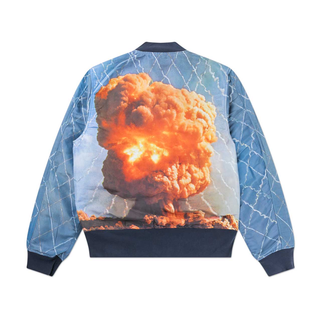 fucking awesome fucking awesome reversible bomber jacket (navy/bomb dill art)
