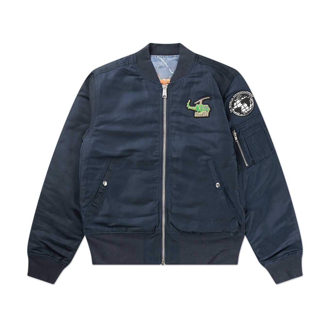 fucking awesome fucking awesome reversible bomber jacket (navy/bomb dill art)