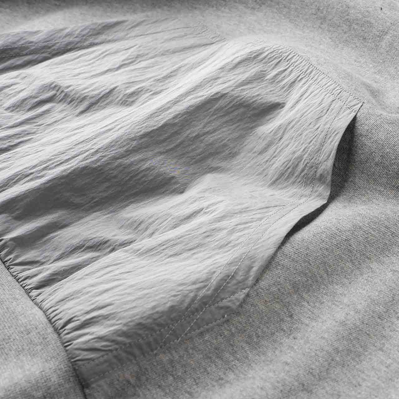 aries aries hybrid half zip hoodie (grey marl)