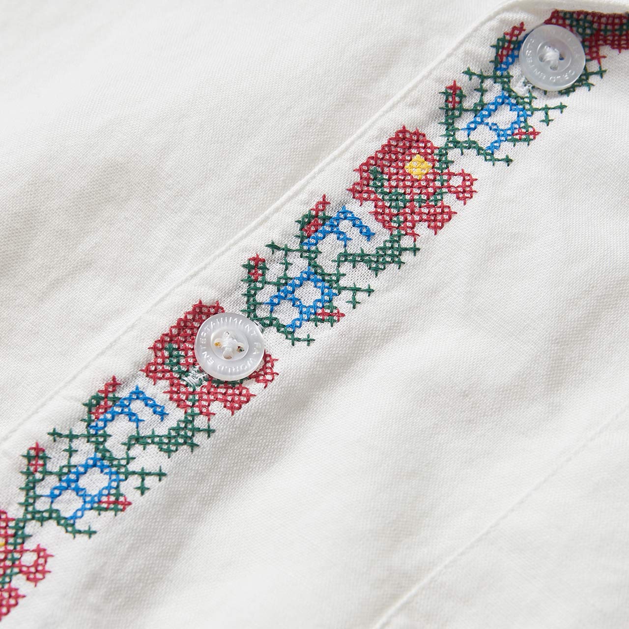 fucking awesome fucking awesome tetris flowers linen club shirt (white)