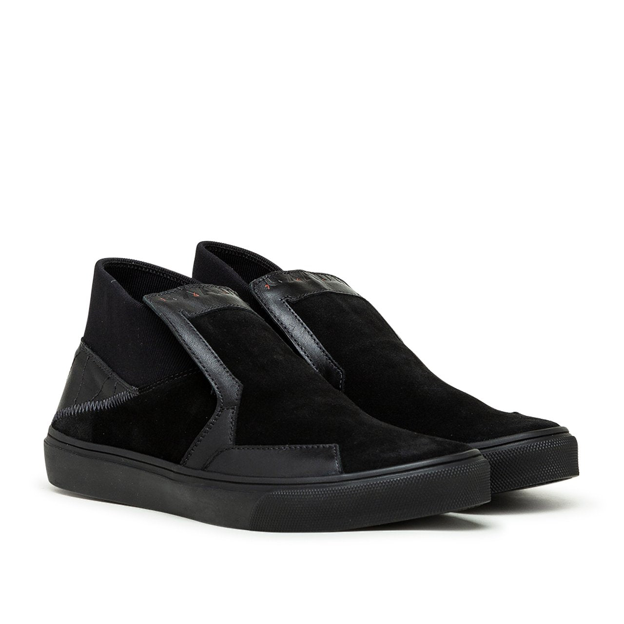 stone island shadow project stone island shadow project slip-on mid (black)