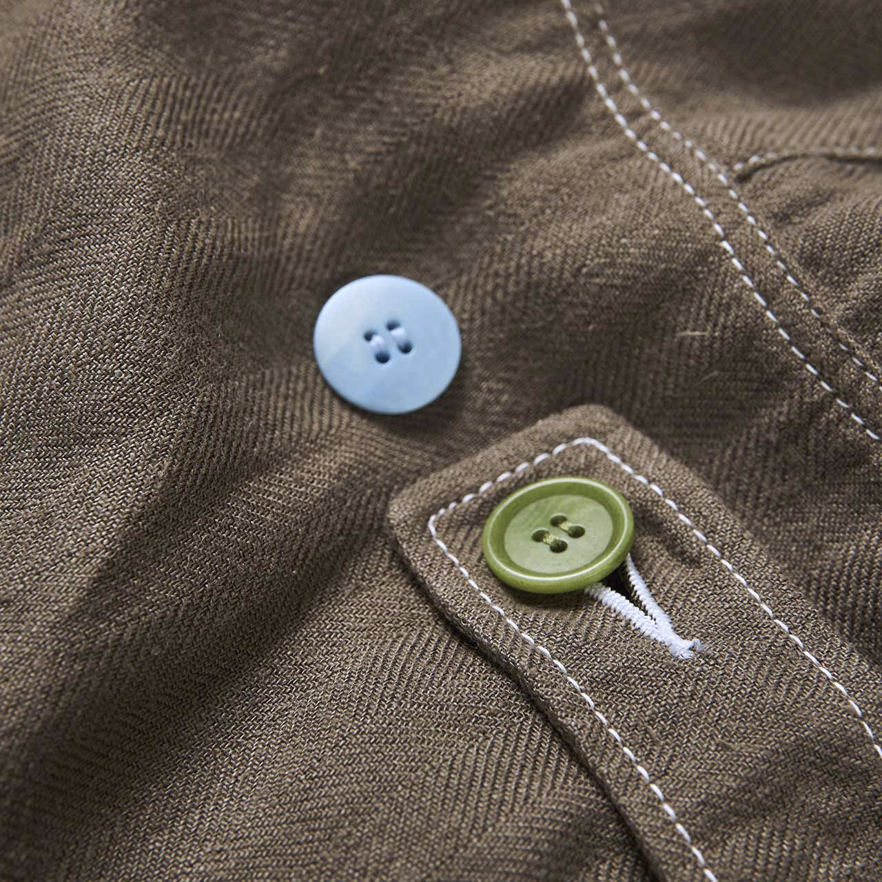 undercover undercover two-tone jacket (khaki / brown)