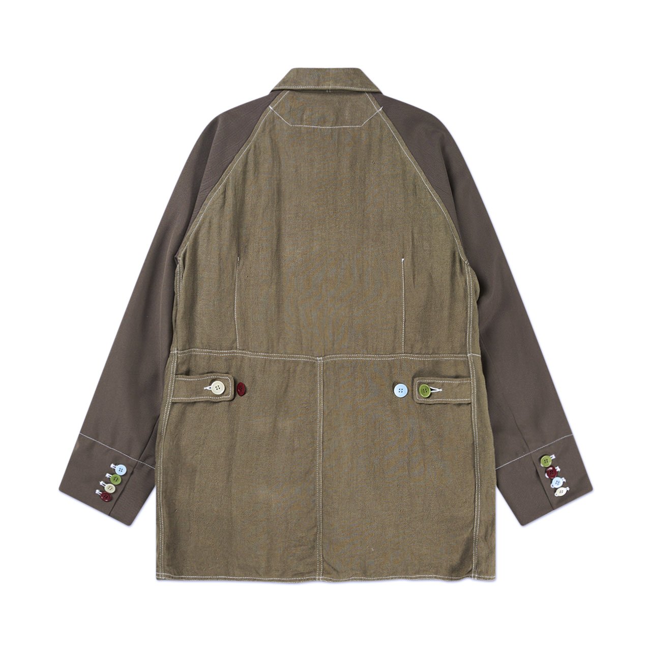 undercover undercover two-tone jacket (khaki / brown)