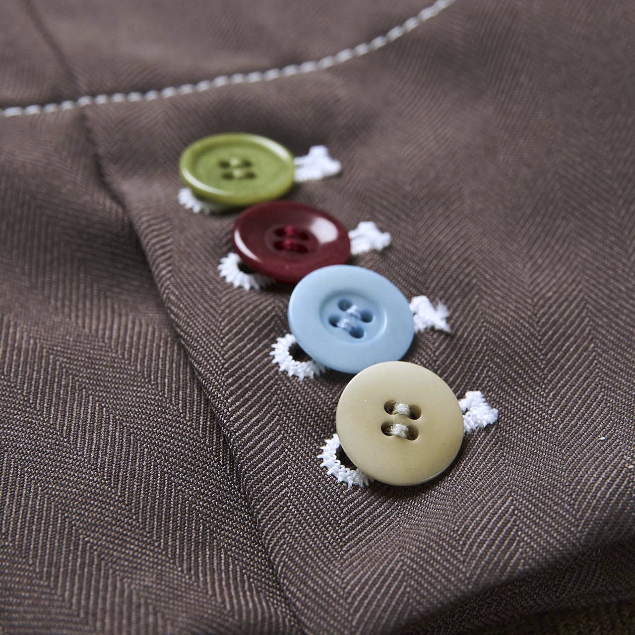 undercover undercover two-tone jacket (khaki / brown)