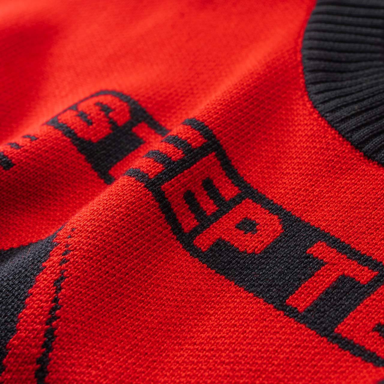 the north face black series the north face black series steep tech knit top (haute red)