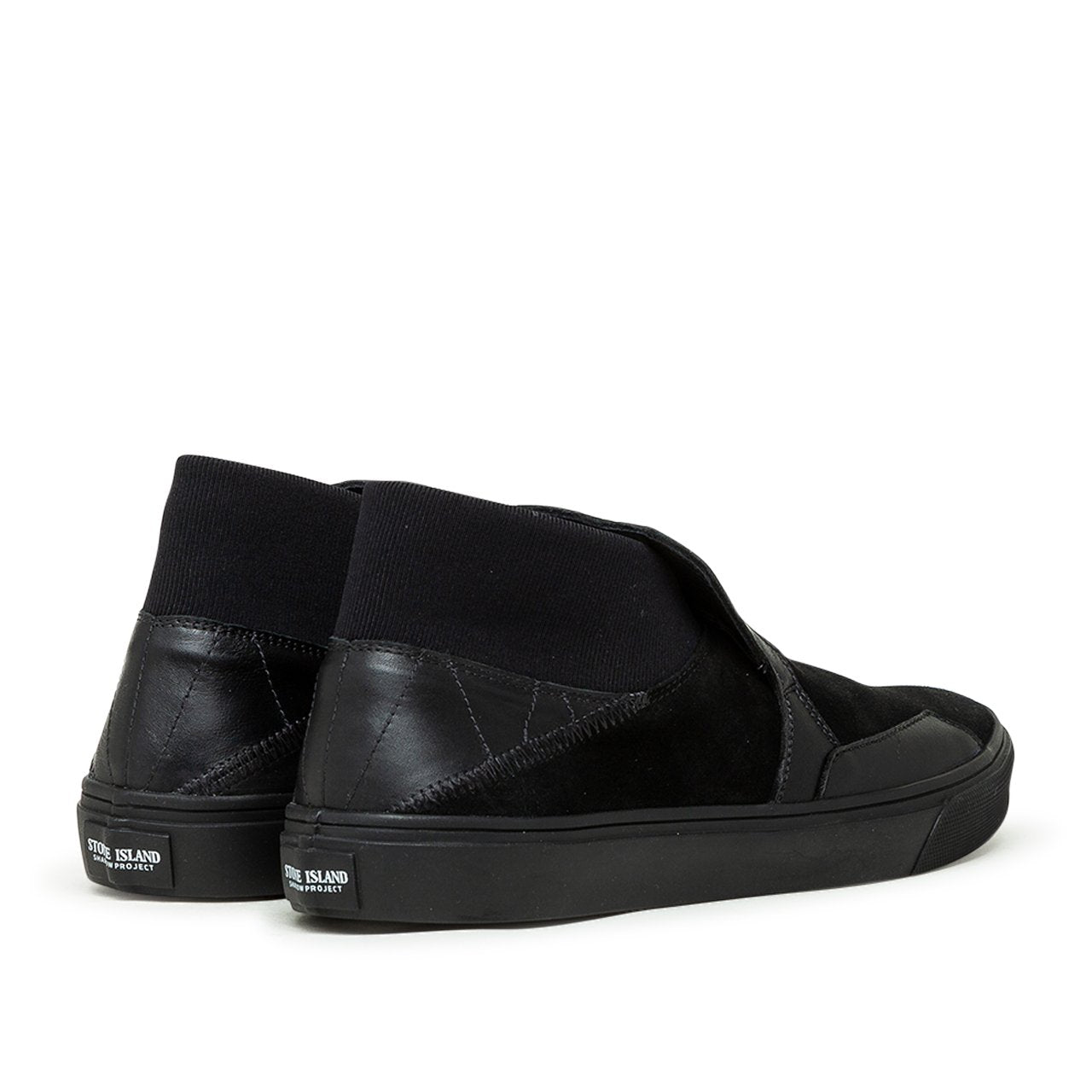 stone island shadow project stone island shadow project slip-on mid (black)