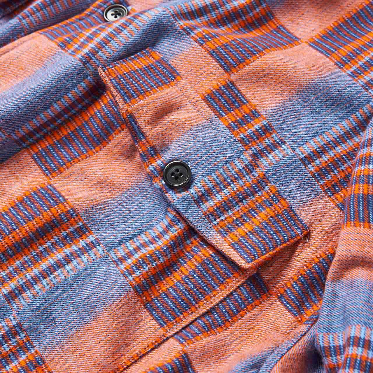 henrik vibskov henrik vibskov match box shirt (light blue / orange)