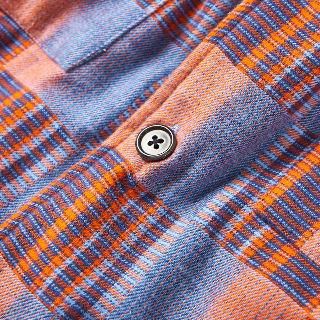 henrik vibskov henrik vibskov match box shirt (light blue / orange)
