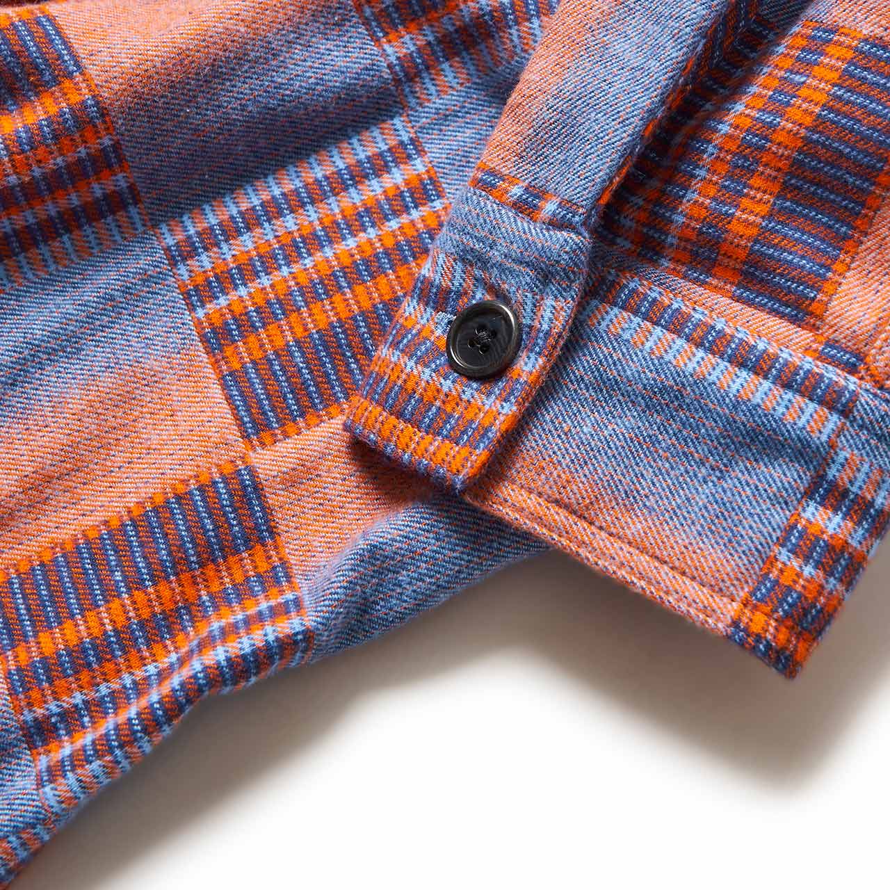 henrik vibskov henrik vibskov match box shirt (light blue / orange)