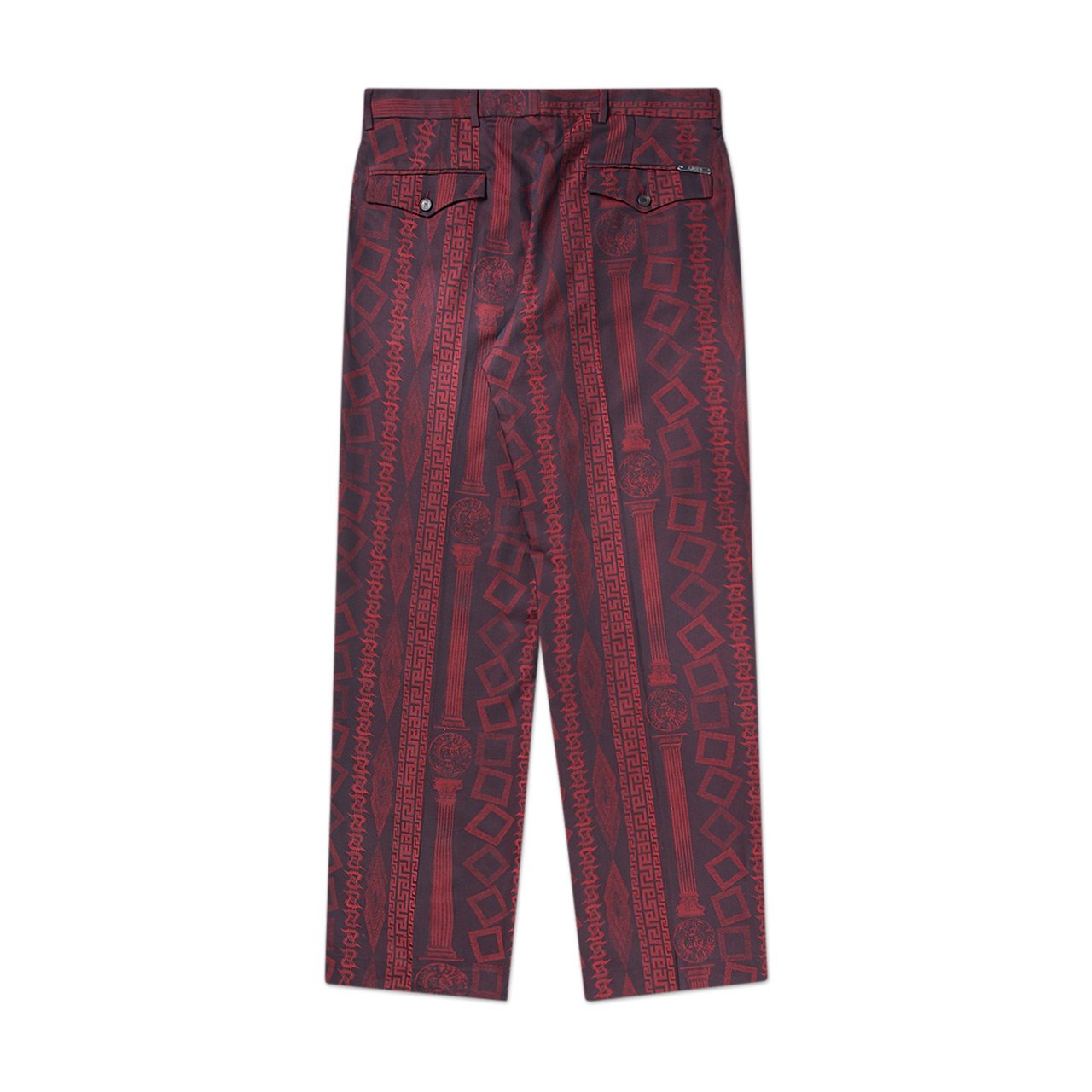 aries aries tailored column jacquard trouser (red)