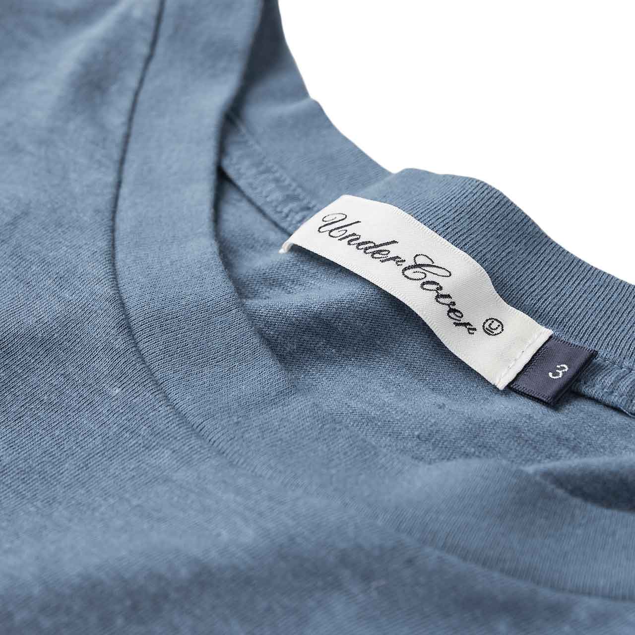 undercover undercover samurai mask l/s t-shirt (grey blue)