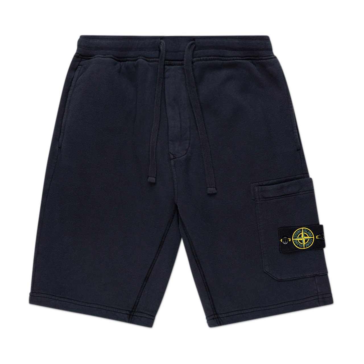 stone island stone island fleece shorts (navy)