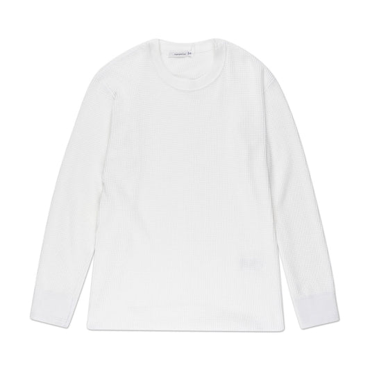 nanamica nanamica crew neck longsleeve thermal tee (white)