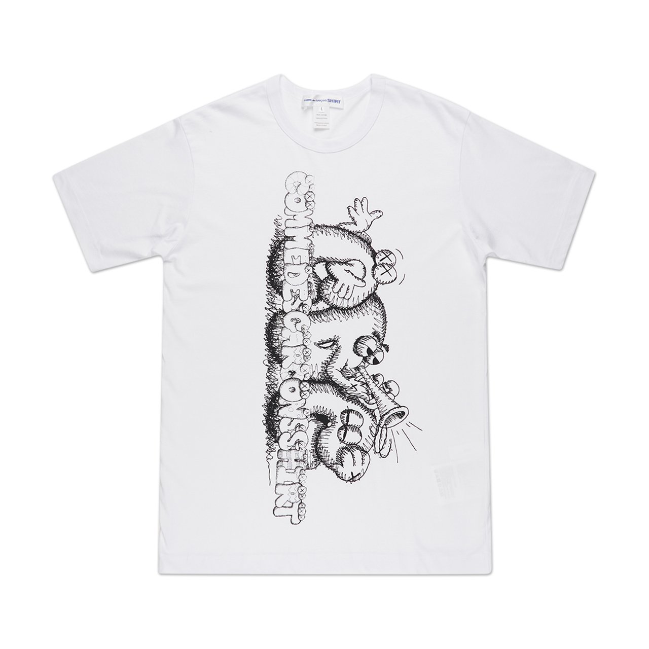 comme des garçons shirt comme des garçons shirt x kaws print t-shirt (print 3)