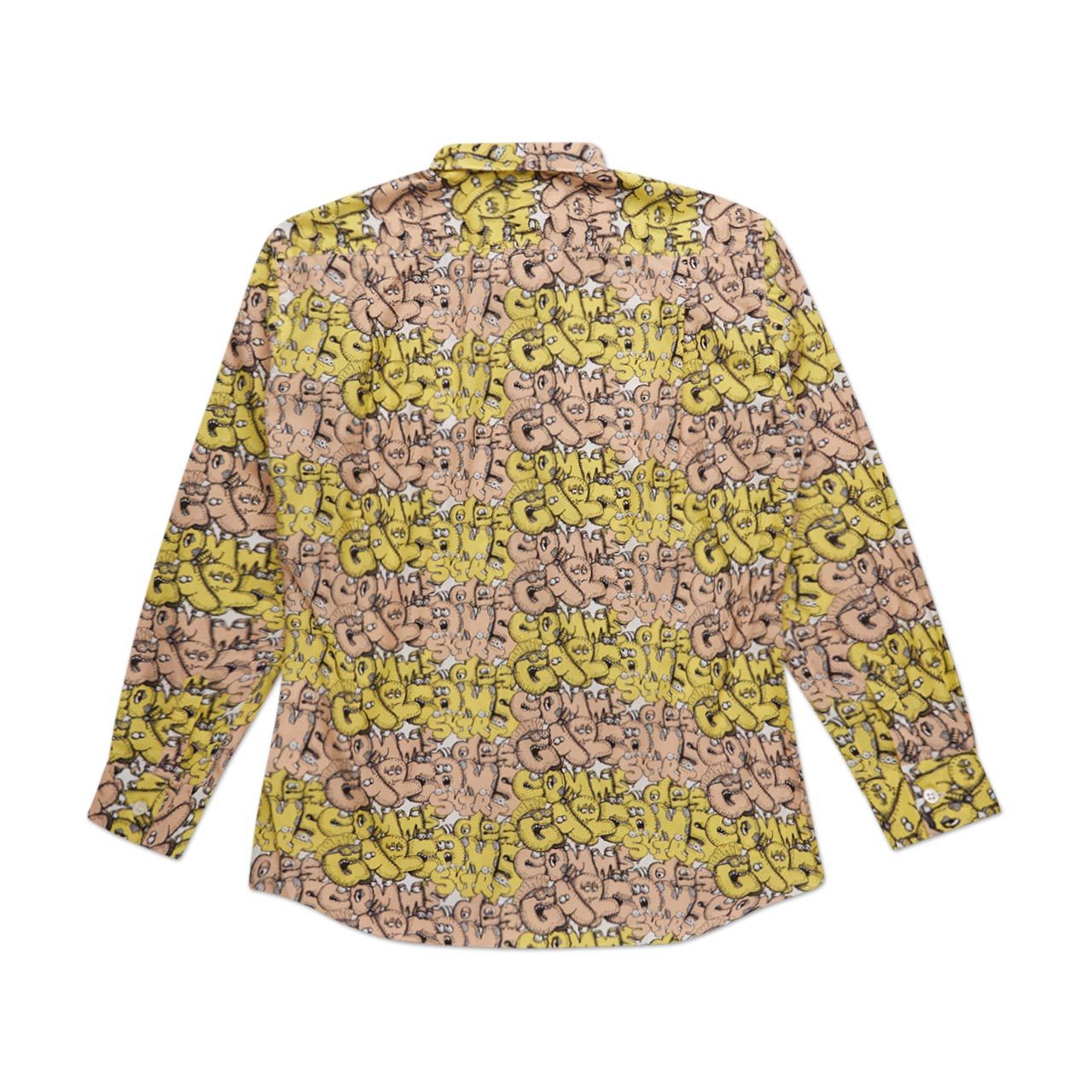 comme des garçons shirt comme des garçons shirt x kaws classic shirt (print f)