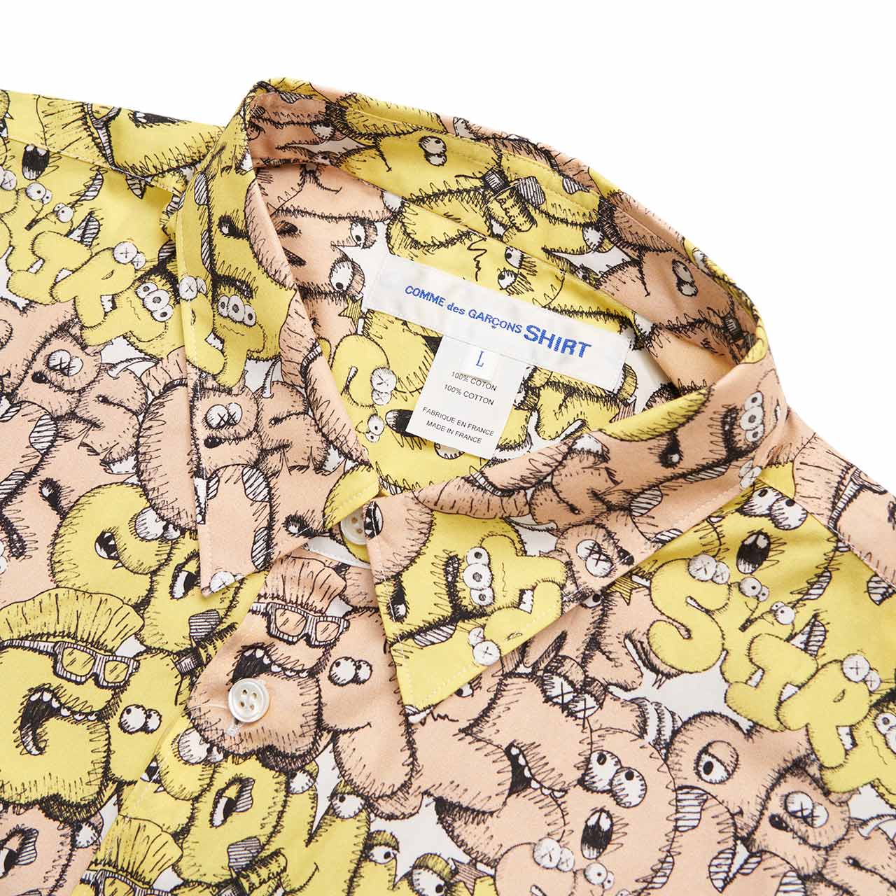 comme des garçons shirt comme des garçons shirt x kaws classic shirt (print f)