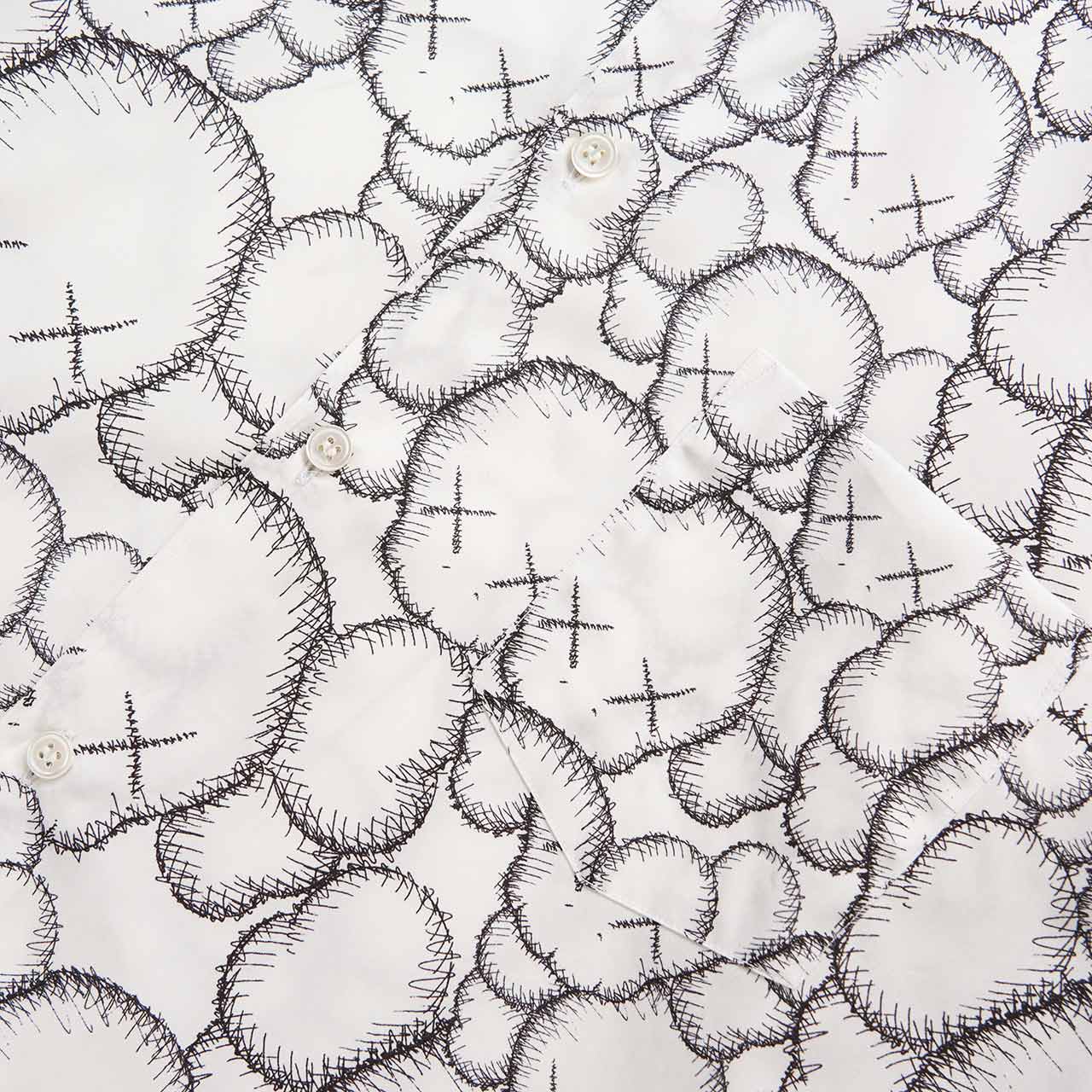 comme des garçons shirt comme des garçons shirt x kaws classic shirt (print a)