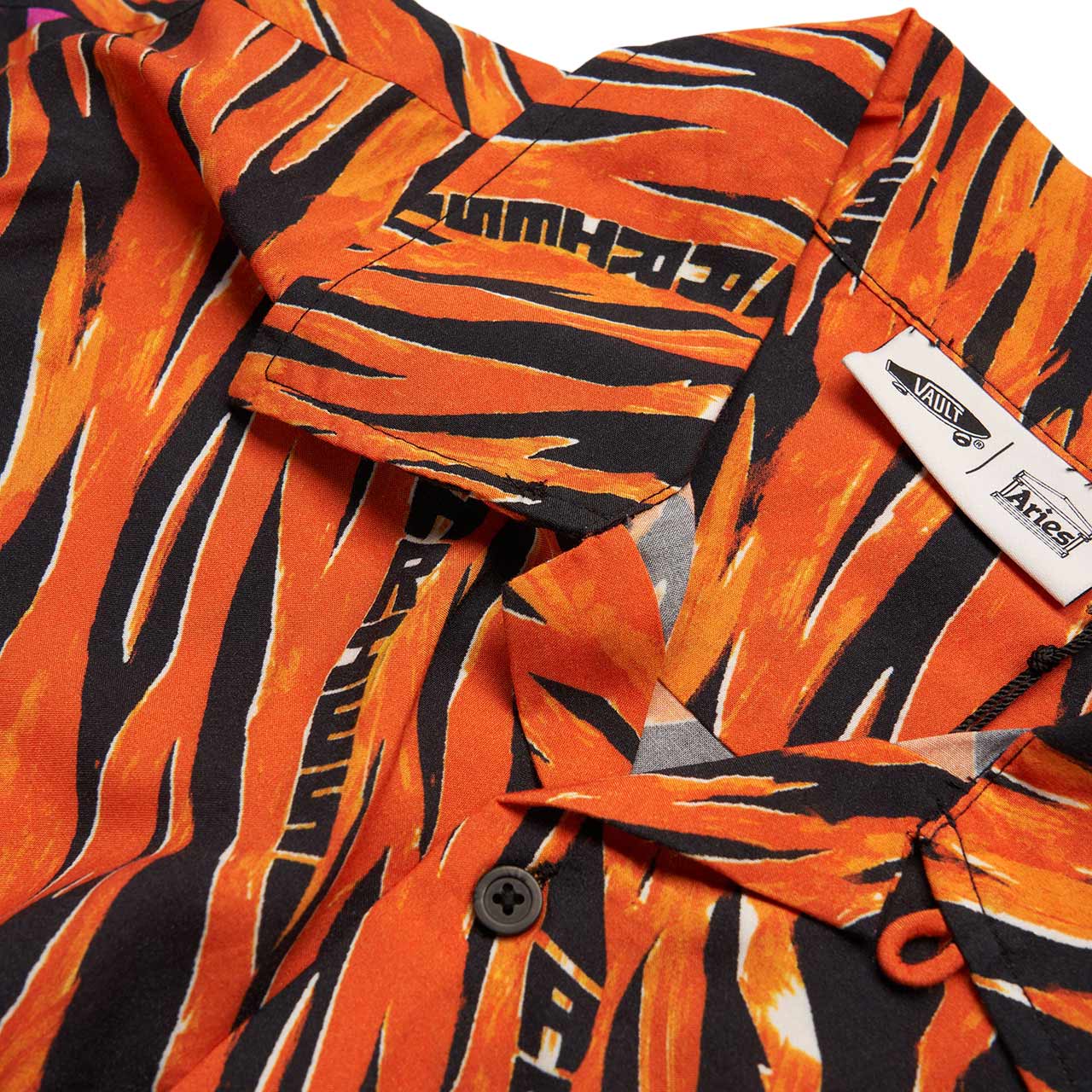 vans vault vans vault x aries wm vault shirt (white /orange)