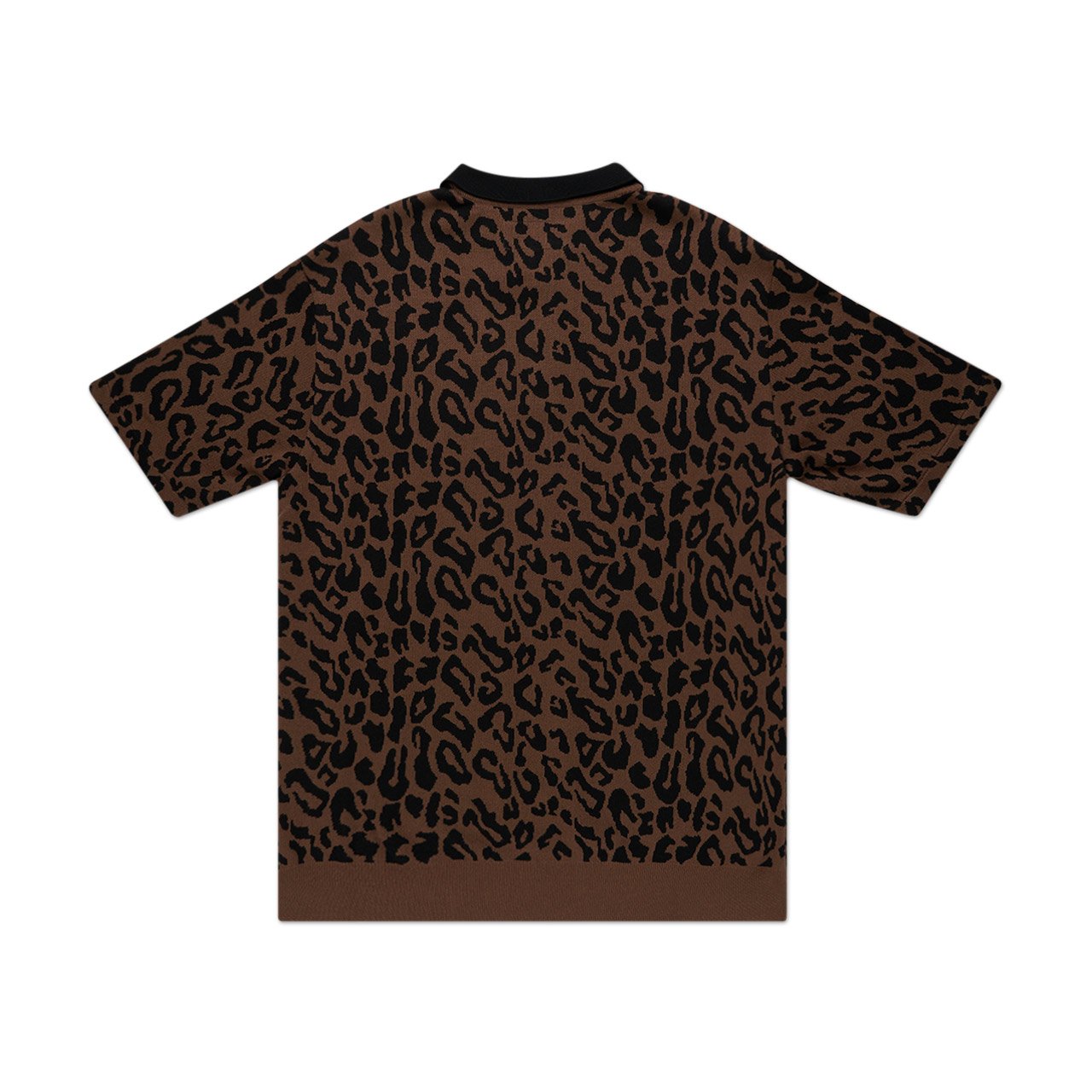 wacko maria wacko maria knitted polo shirt (leopard)