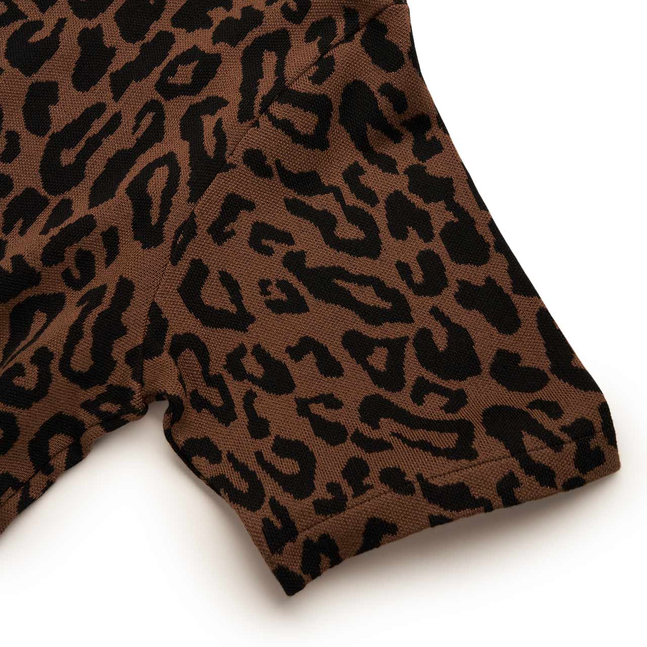 wacko maria wacko maria knitted polo shirt (leopard)