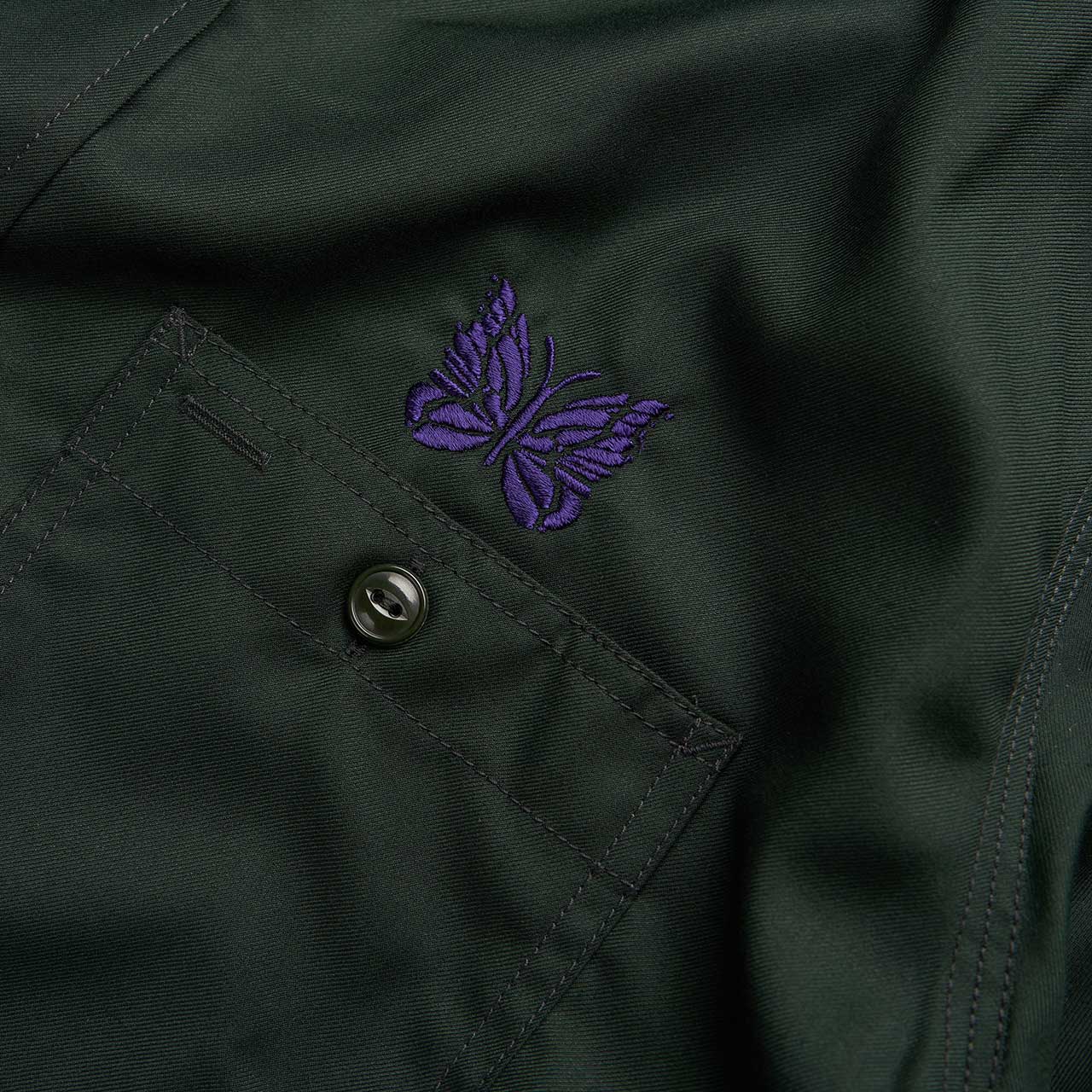 needles needles gabardine work shirt (green)