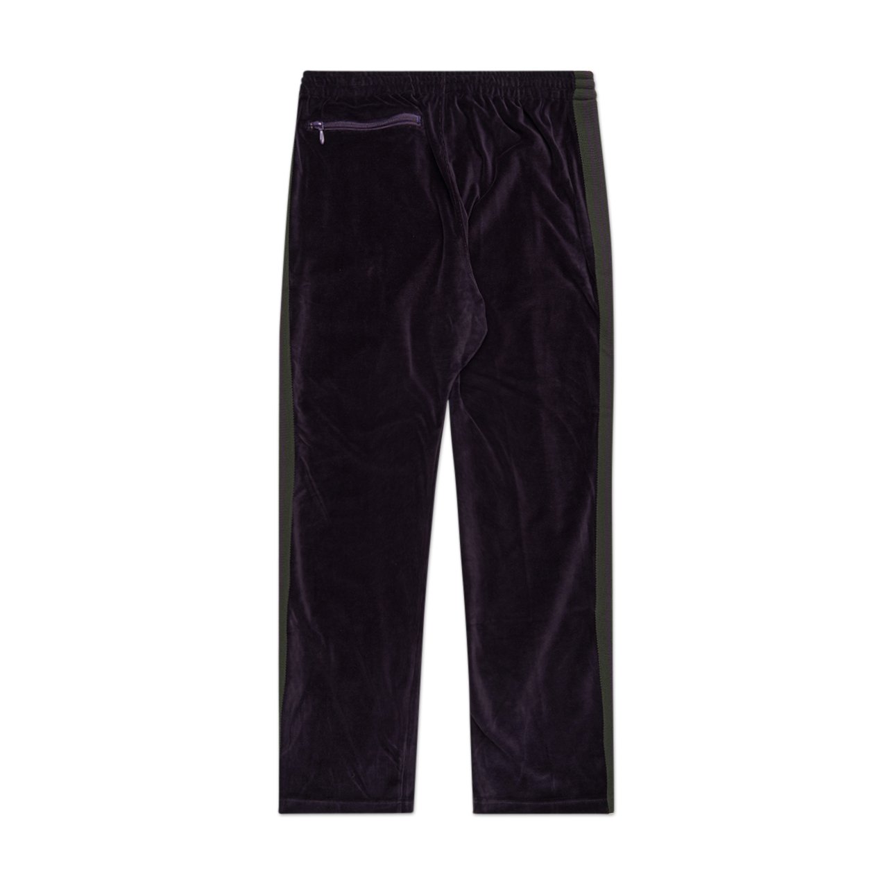 needles needles narrow velour trackpant (eggplant)