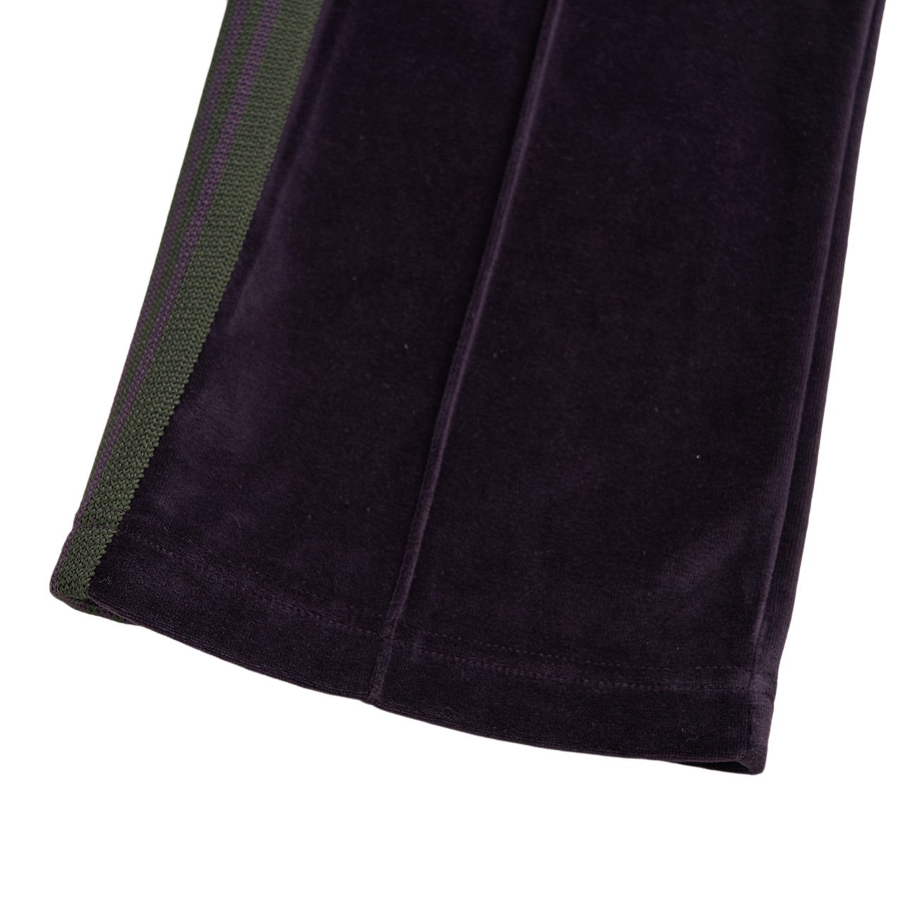needles needles narrow velour trackpant (eggplant)