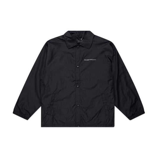 rassvet rassvet woven coach jacket (black)