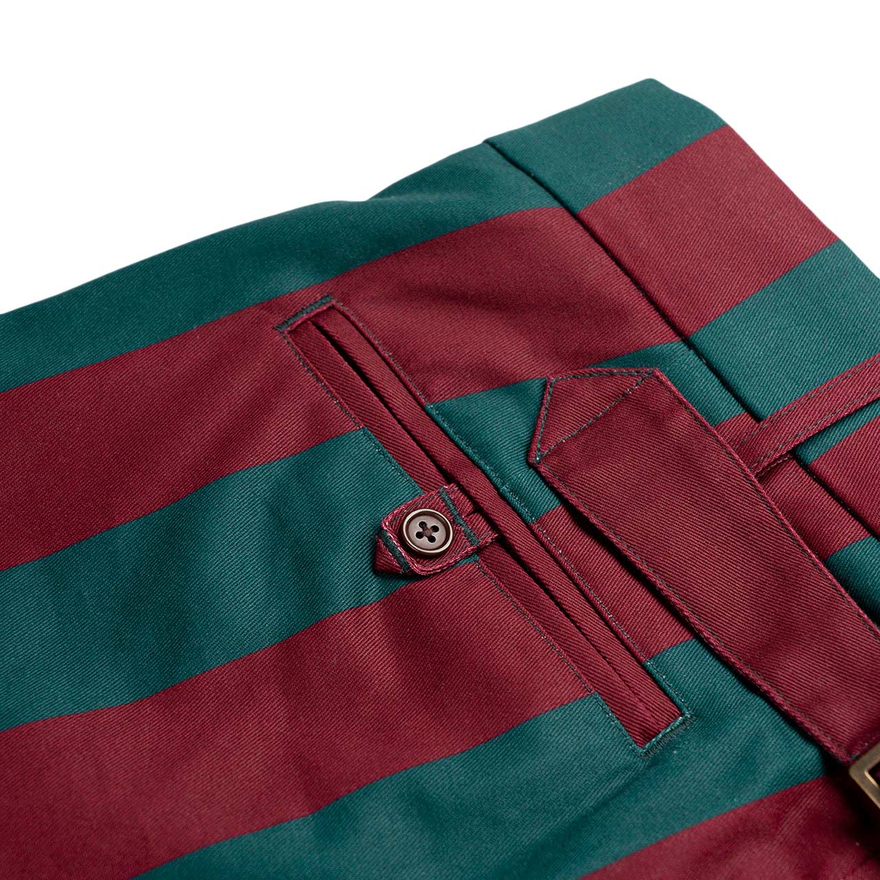 fucking awesome fucking awesome filigree striped pleated chinos (rust/olive)