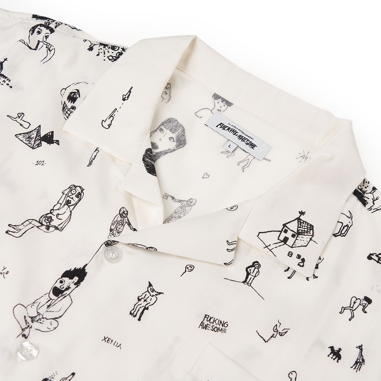 fucking awesome fucking awesome dill drawstrings club shirt (white)