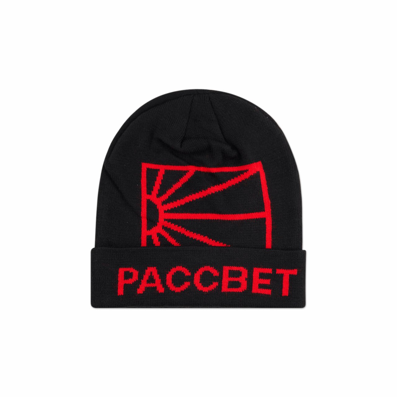 rassvet rassvet logo beanie (black / red) PACC9K007