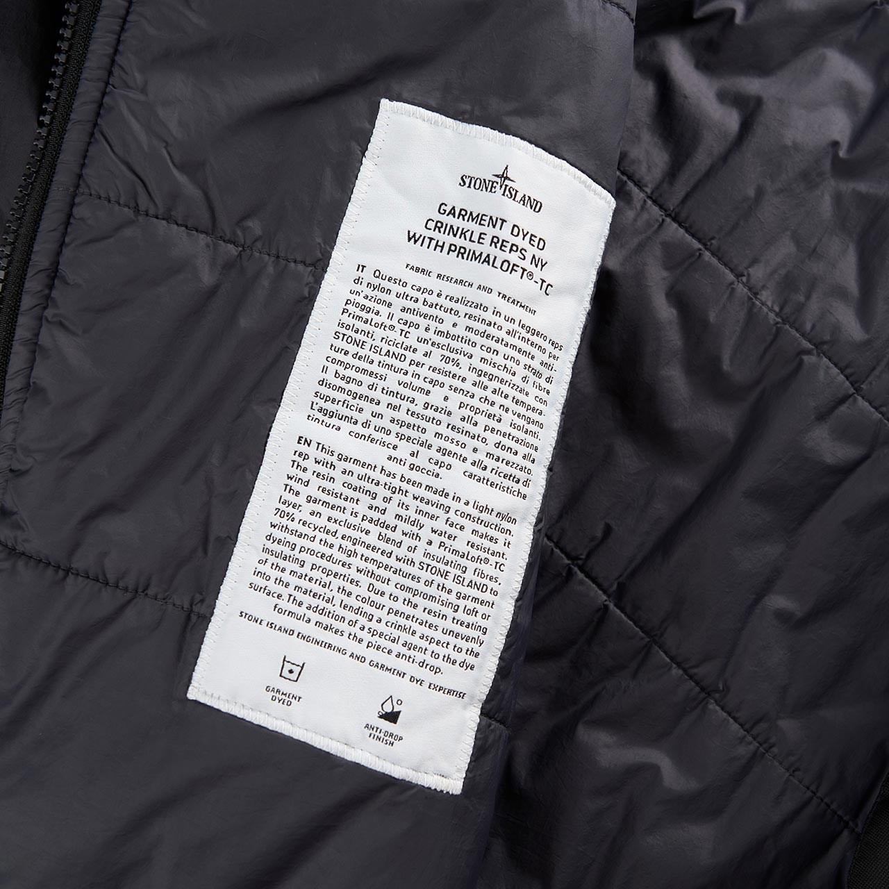 stone island stone island cirnkle reps primaloft jacket (antracite)