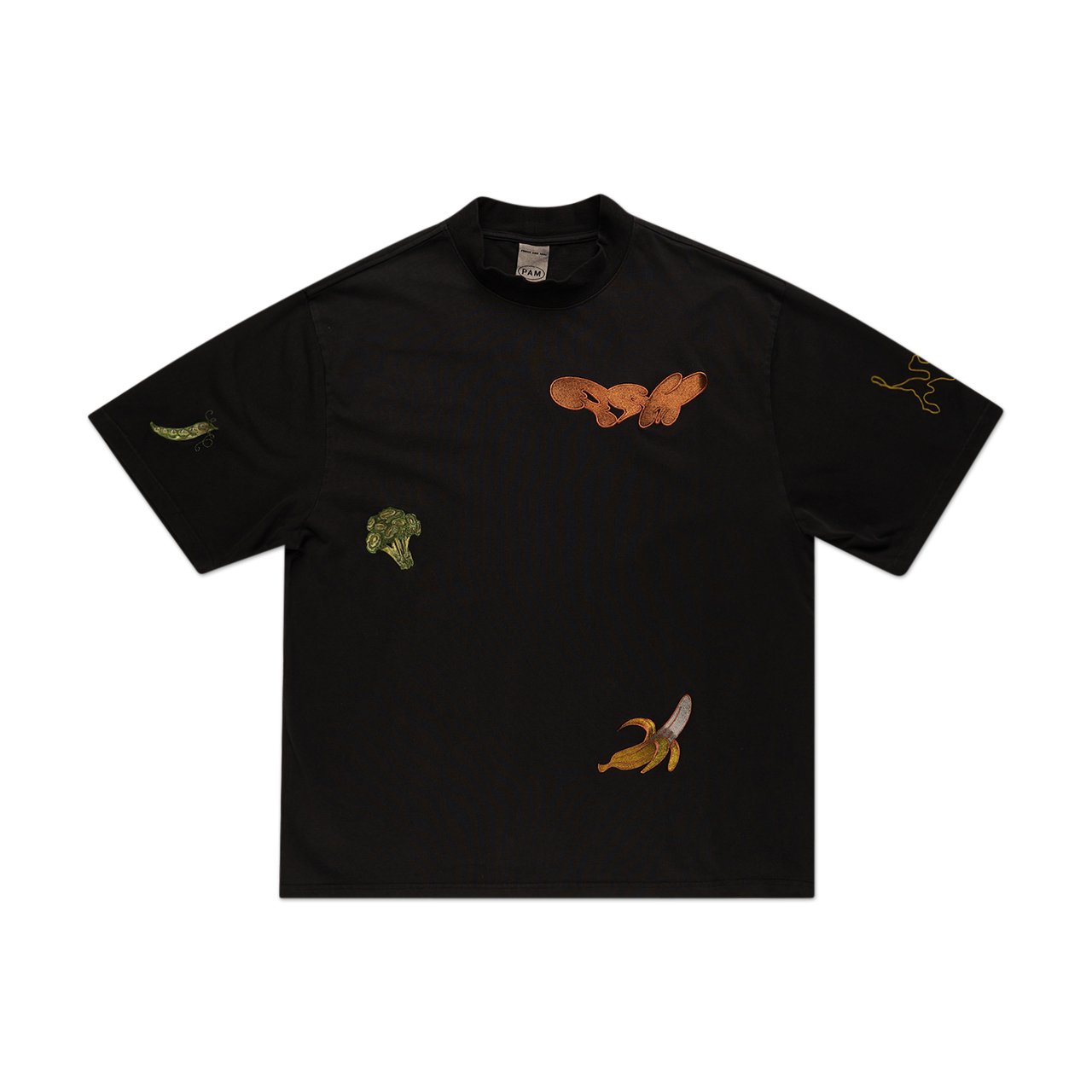 perks and mini perks and minis veggie sauna mock neck shortsleeve (black)