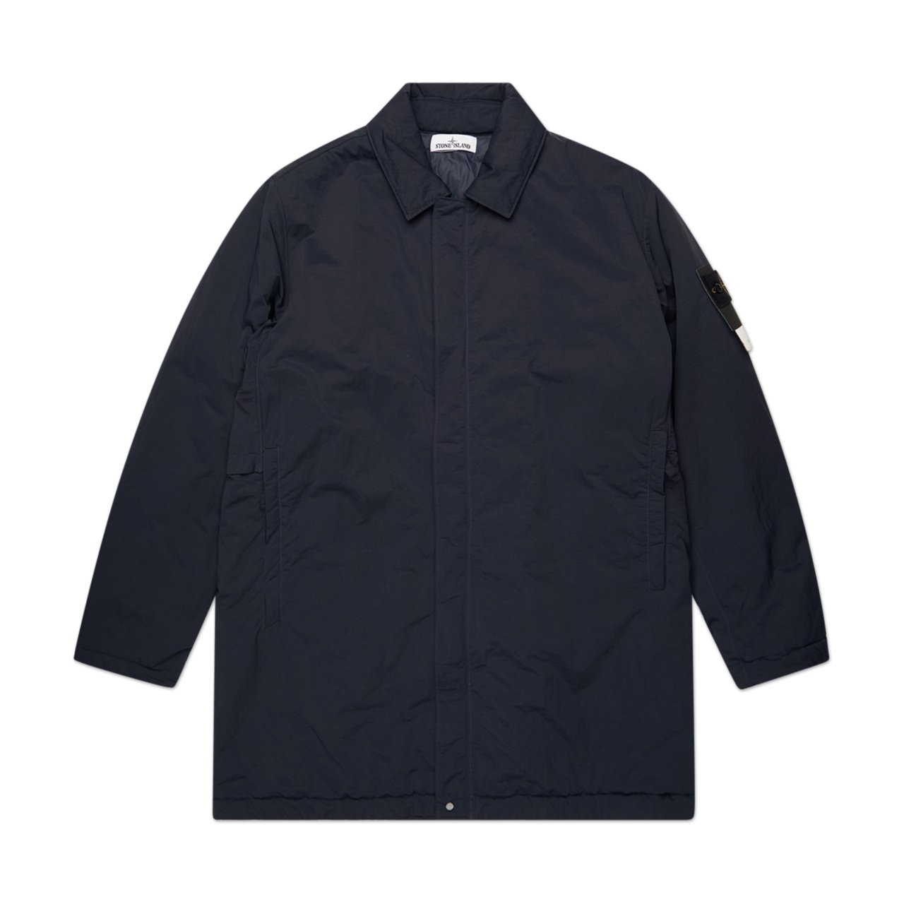 stone island stone island nylon car coat (navy)
