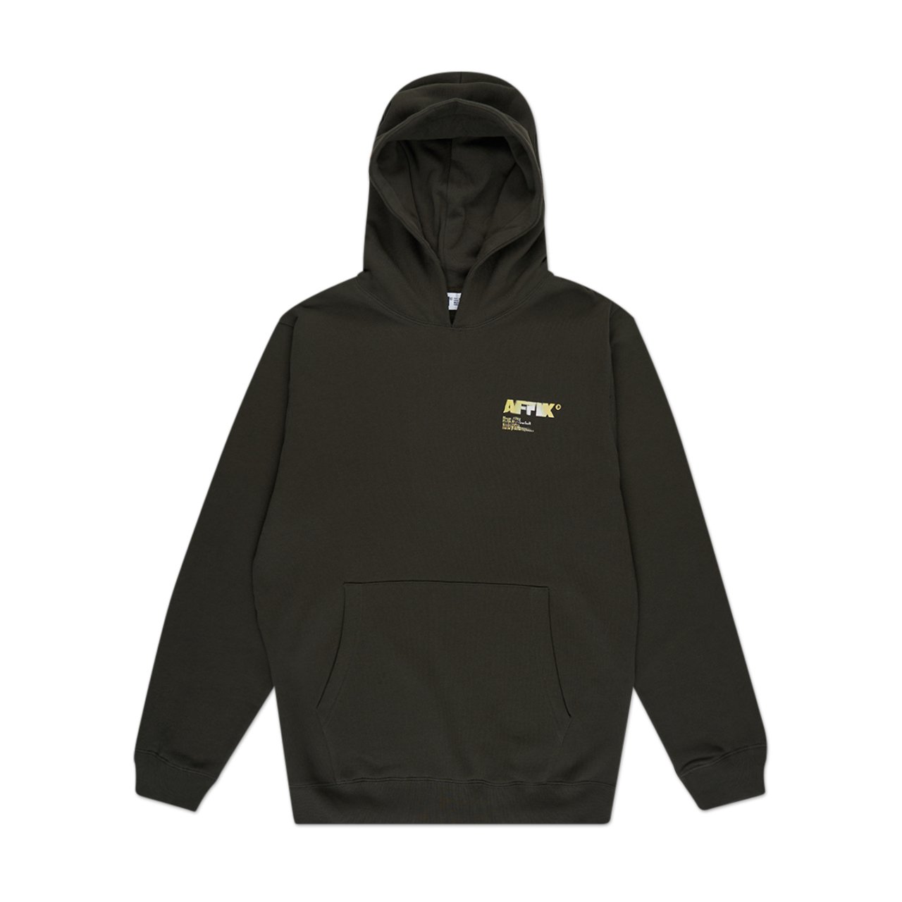 affxwrks affxwrks a.i. standardised logo hoodie (rosin green)