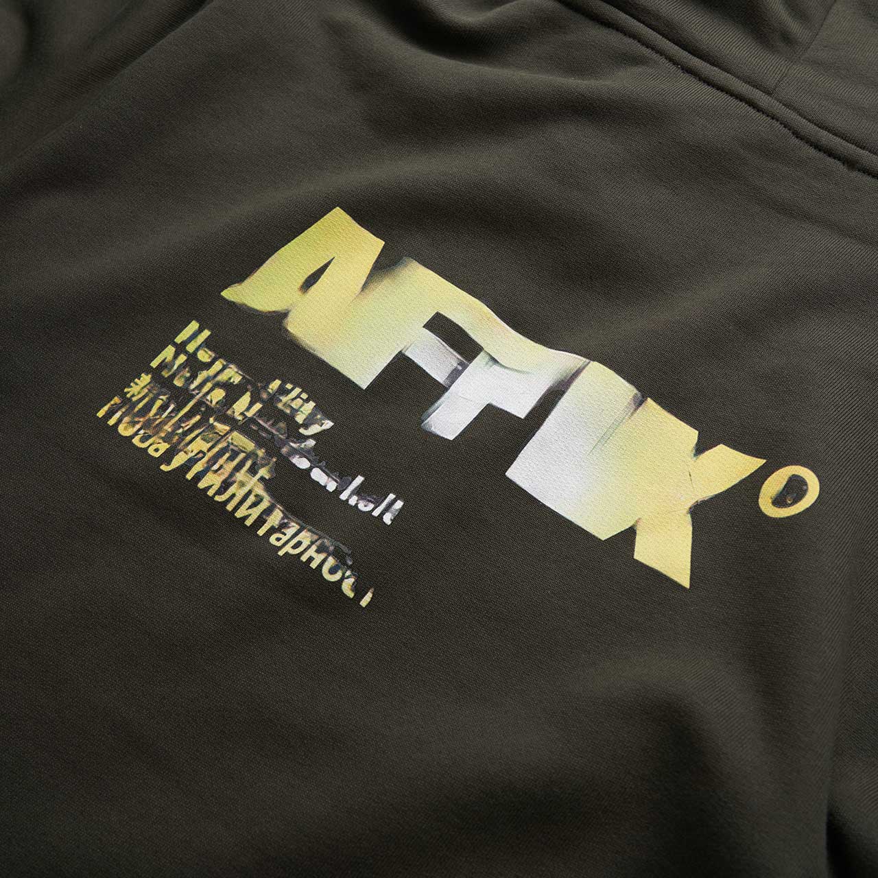 affxwrks affxwrks a.i. standardised logo hoodie (rosin green)