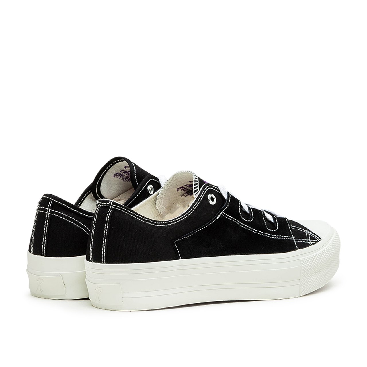 needles needles asymmetric ghillie sneaker (black)