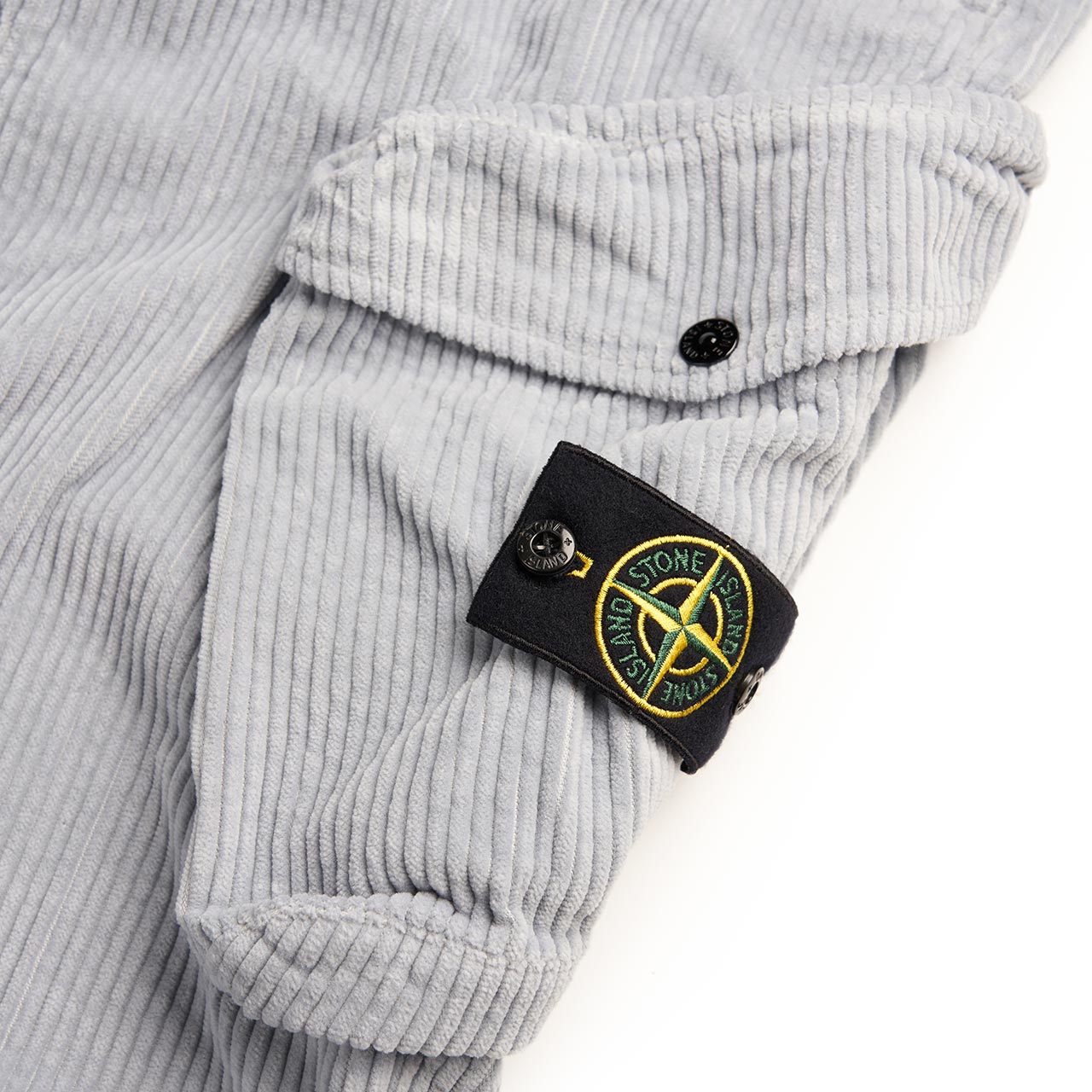 stone island stone island corduroy cargo pants (grey)