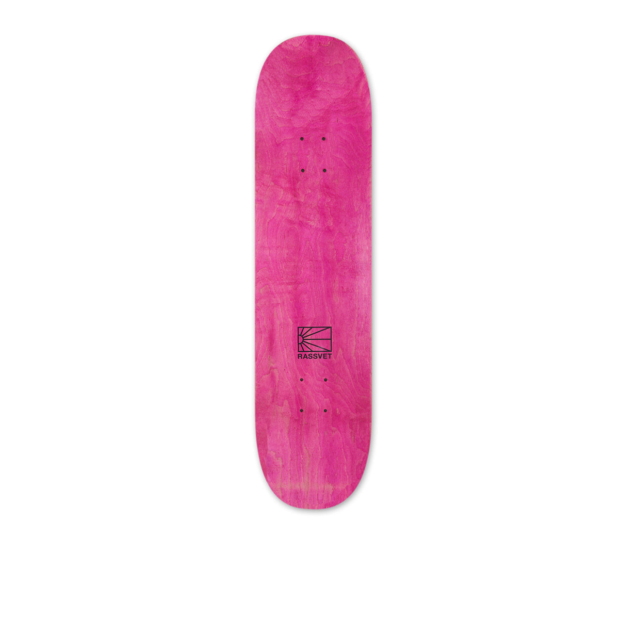 rassvet logo space wooden skatedeck (pink)