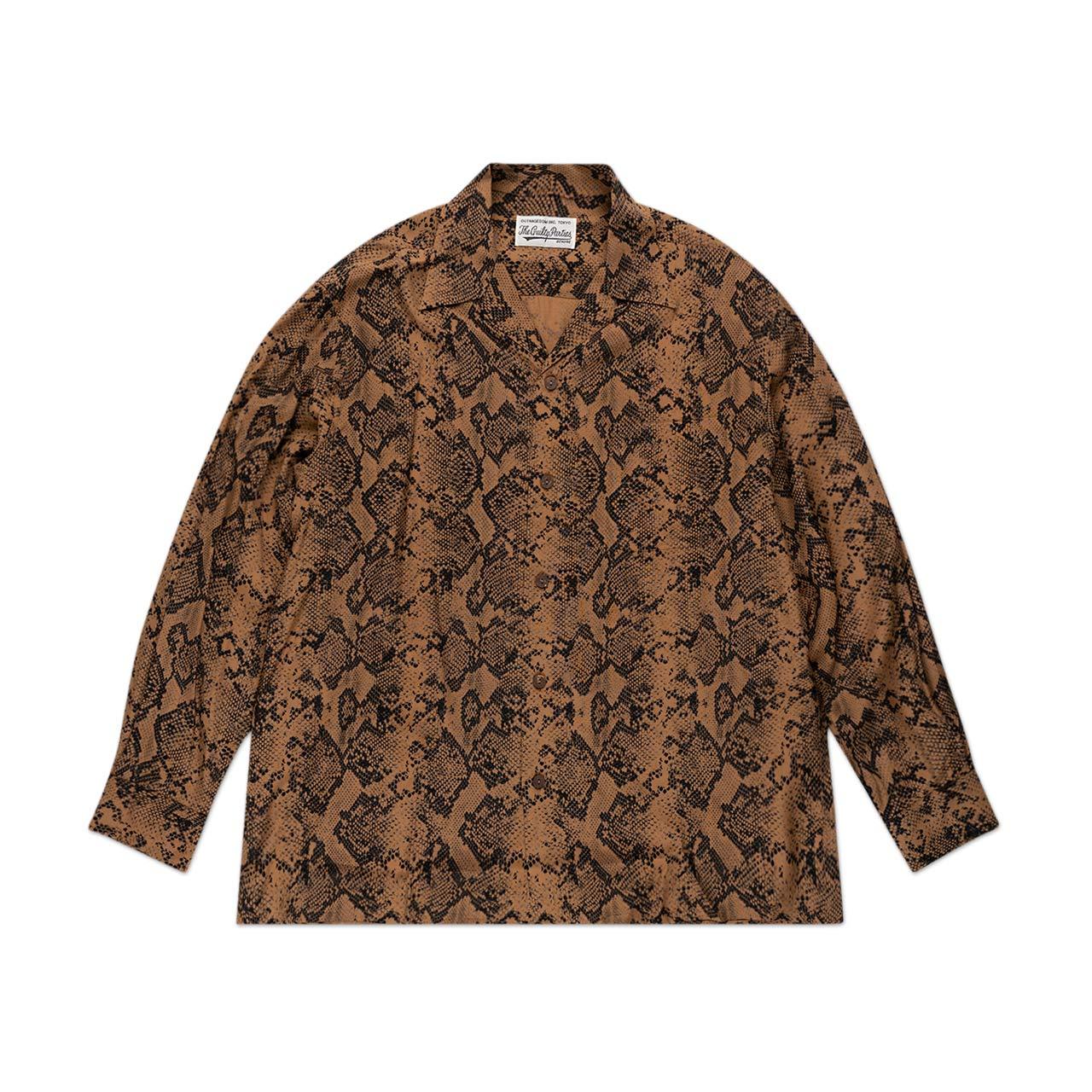 wacko maria wacko maria hawaiian shirt (type-3) (brown snake)