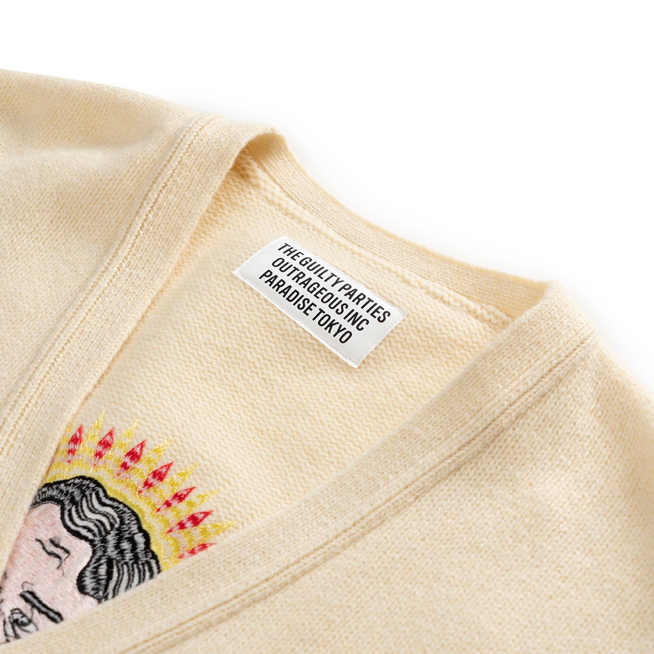 wacko maria wacko maria classic cardigan (type-2) (white)