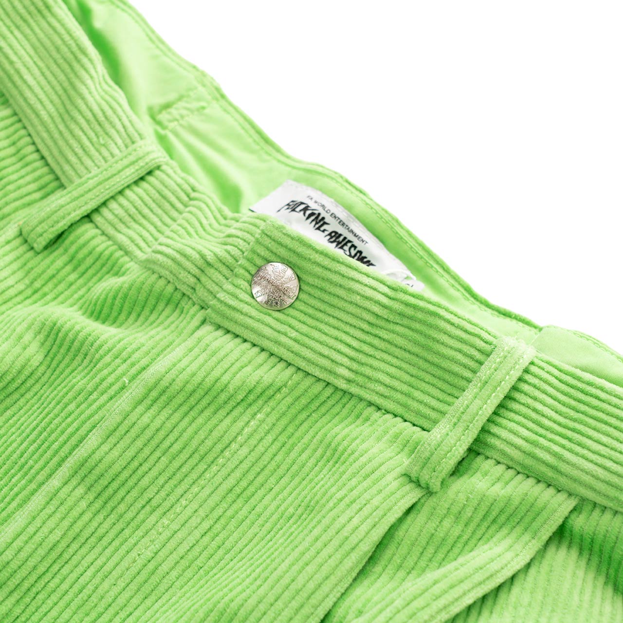 fucking awesome fucking awesome pleated corduroy chinos (lime green)