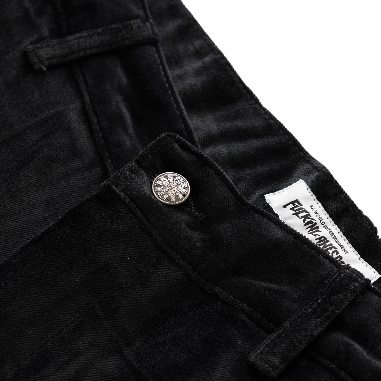 fucking awesome fucking awesome velvet work pants (black)
