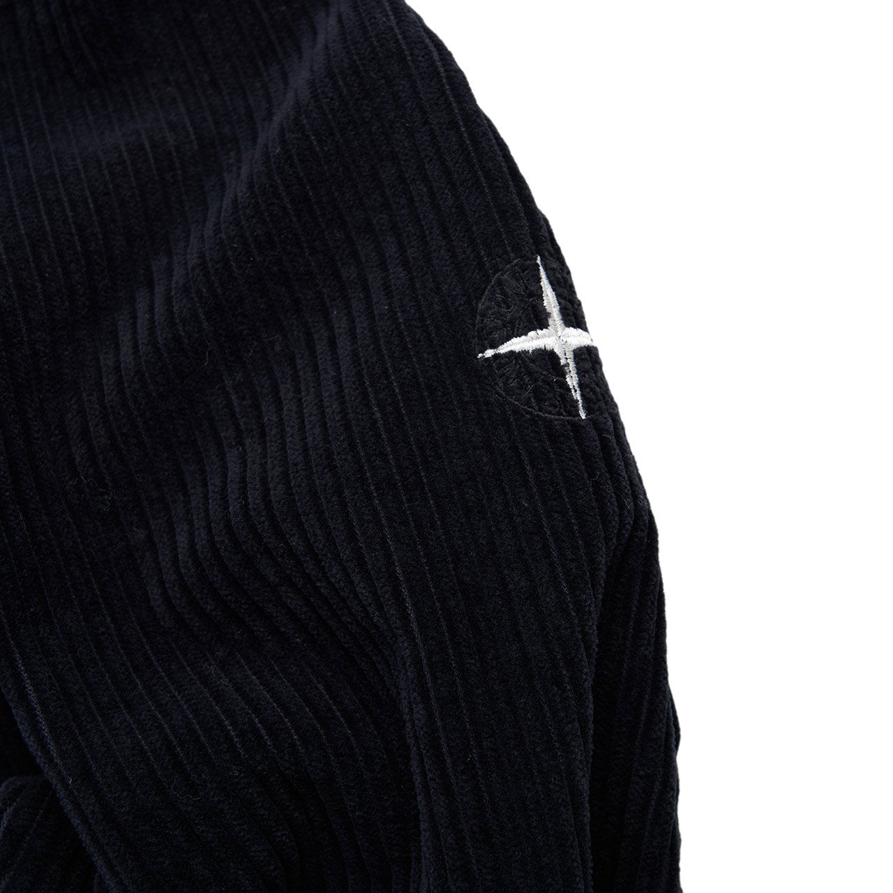 stone island stone island zipped corduroy overshirt (navy)