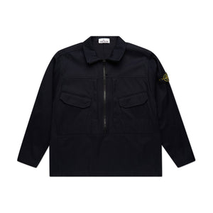 stone island stone island three quarter zip shirt (navy)