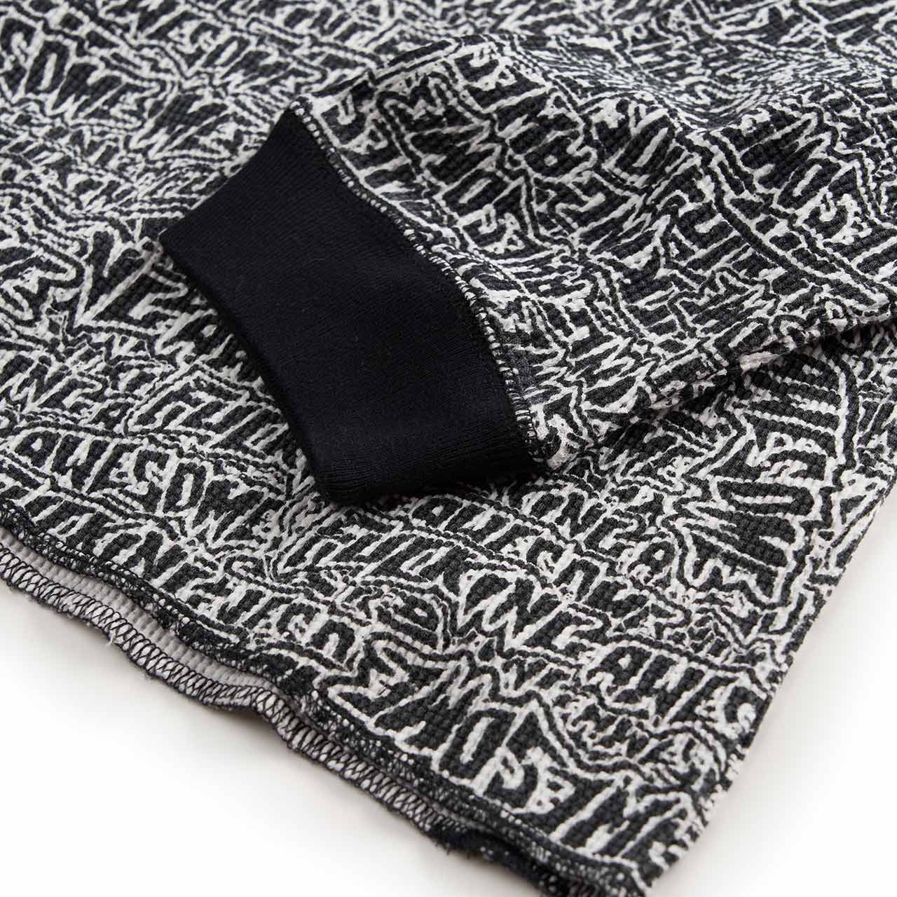 fucking awesome fucking awesome sticker stamp long sleeve thermal (black / white)