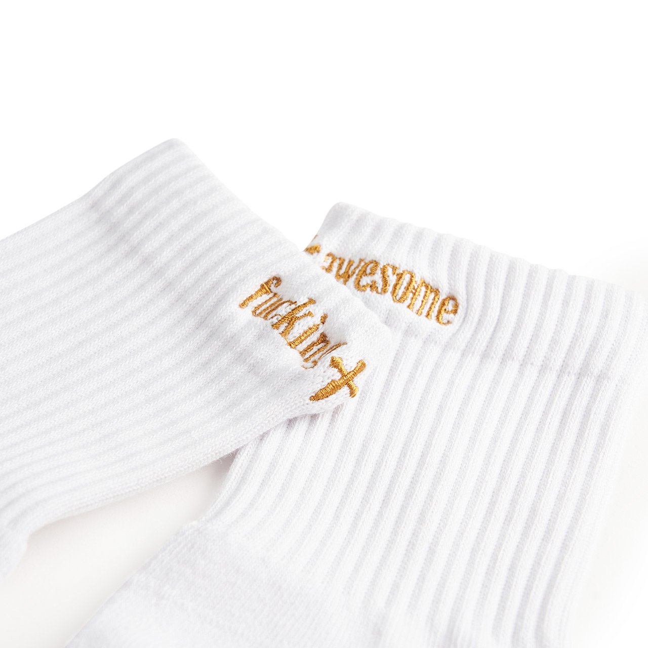fucking awesome fucking awesome cross quarter socks (white) P709914