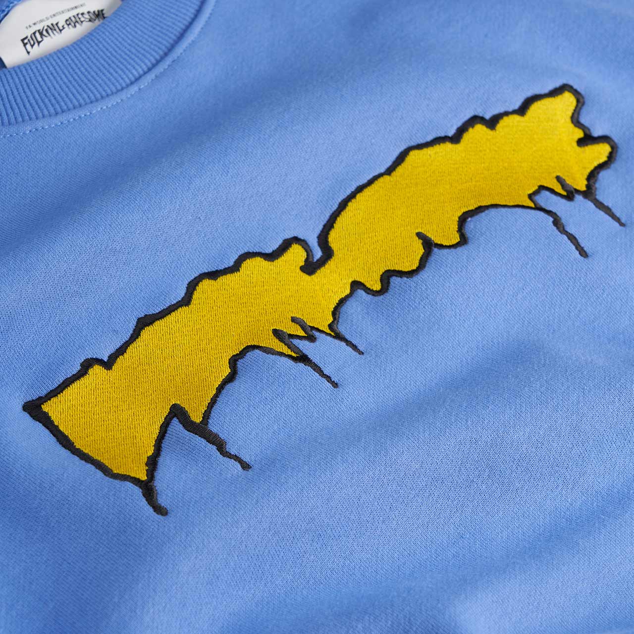 fucking awesome fucking awesome outline logo crewneck (granada sky)