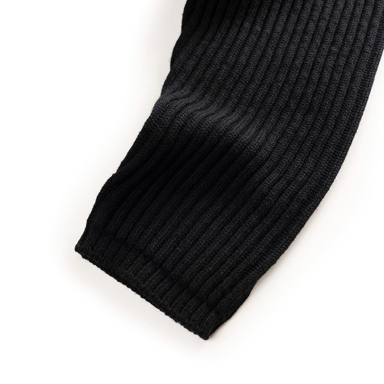 stone island stone island ribbed knit sweater (black)